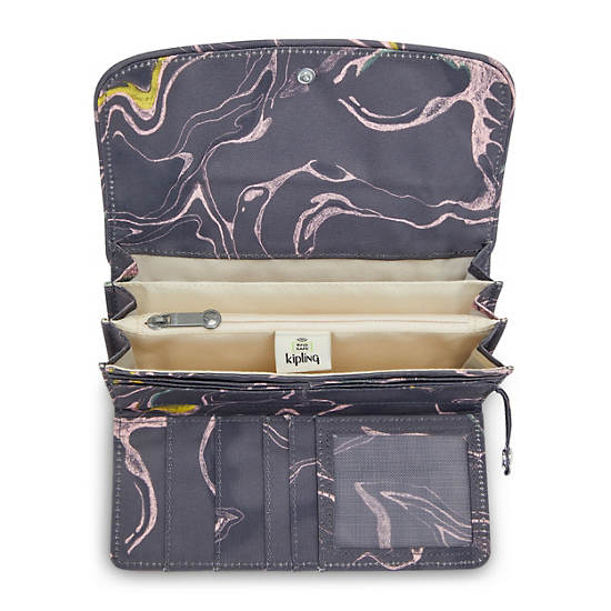 Portefeuilles Kipling Money Land Printed Snap Wallet Grise | FR 1033TC